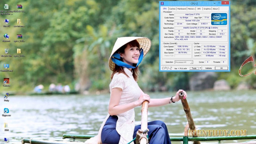 Kiểm tra thông tin máy tính với CPU-z 2 Using CPU-z to view computer information