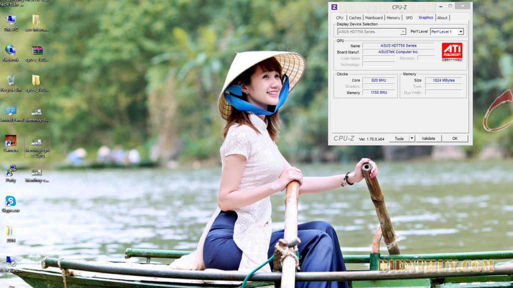 Kiểm tra thông tin máy tính với CPU-z 4 Using CPU-z to view Graphics information
