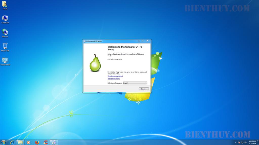 Install Piriform Ccleaner