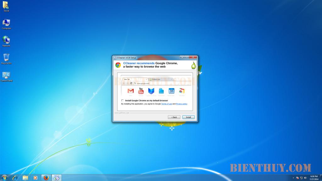 Install Piriform Ccleaner