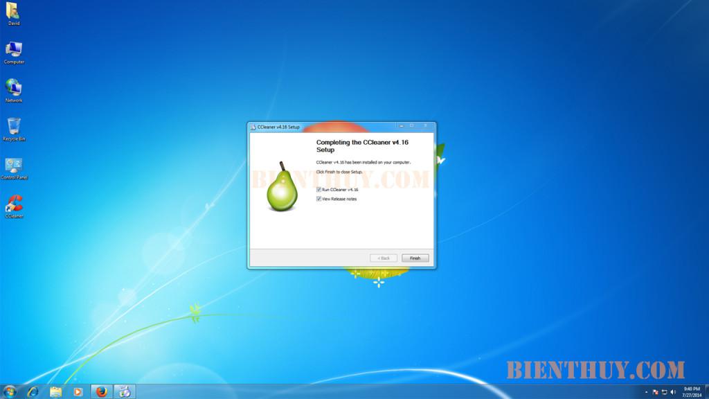 Install Piriform Ccleaner