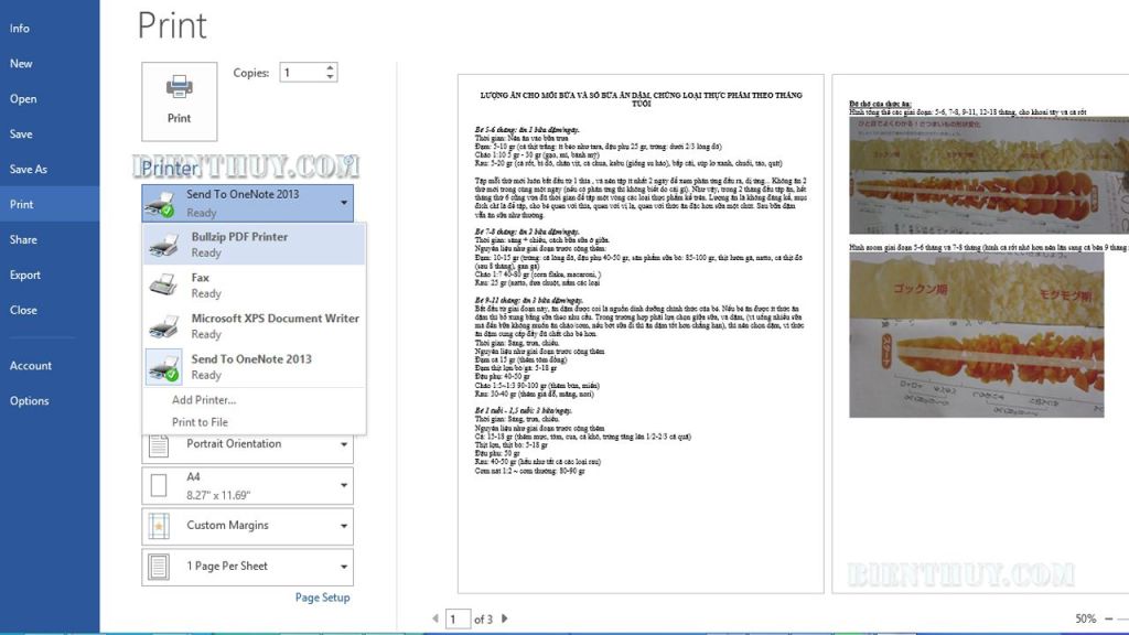 Cách cài đặt và sử dụng Bullzip PDF Printer 10 Cách sử dụng Bullzip PDF Printer bước 2
