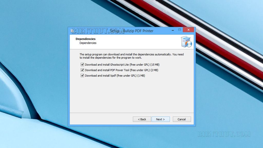 Cách cài đặt và sử dụng Bullzip PDF Printer 8 Cách cài đặt Bullzip PDF Printer bước 7