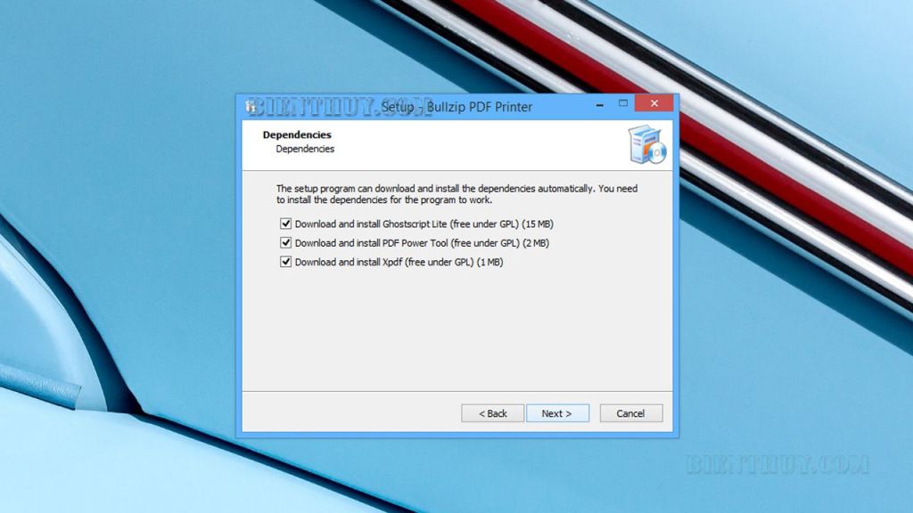 Cách cài đặt Bullzip PDF Printer bước 7