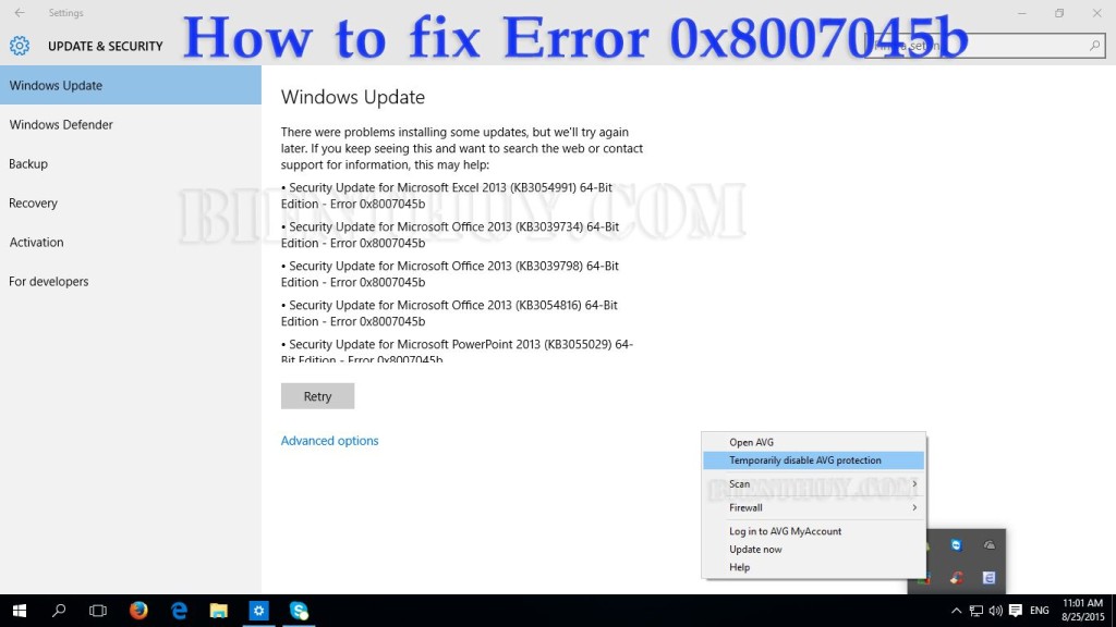 How to fix Error 0x8007045b