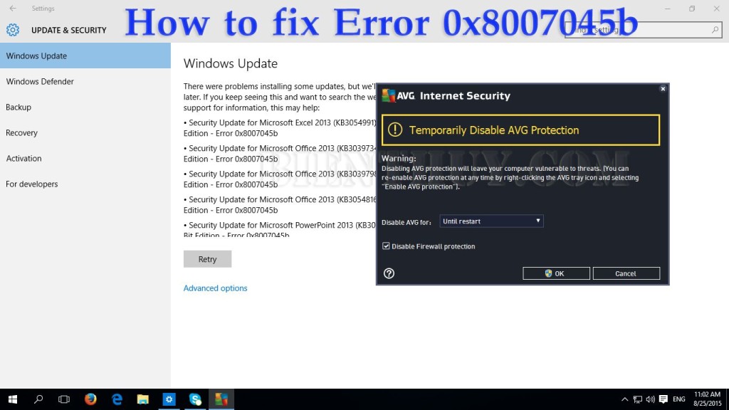 How to fix Error 0x8007045b