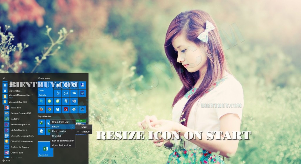 How to pin to start, unpin from start, pin to taskbar on windows 10 5 Resize an icon on windows 10