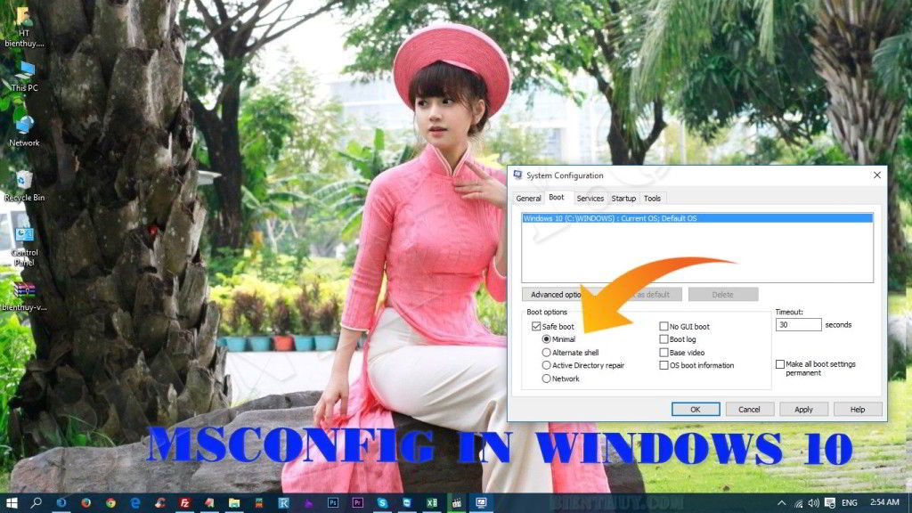 Làm thế nào để boot vào Safe Mode trong windows 10? 2 System Configuration Tool in Windows 10